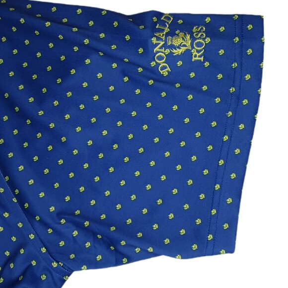 Donald Ross Mens Large Golf Polo Mill Creek Golf Course Blue With Tree Design - Picture 5 of 7